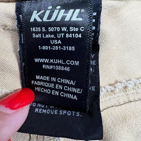 Kuhl Men's Vintage Patina Dye Rydr Coated Canvas Pants Brown Size 38x32 - Picture 5 of 9